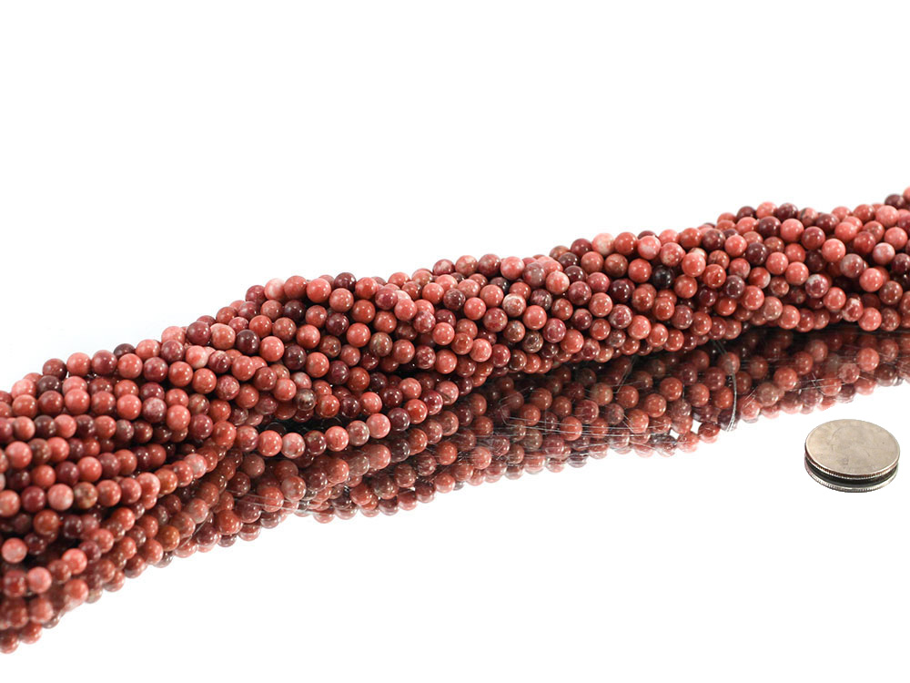 Thulite Bead Strand 6 mm - 1 pc