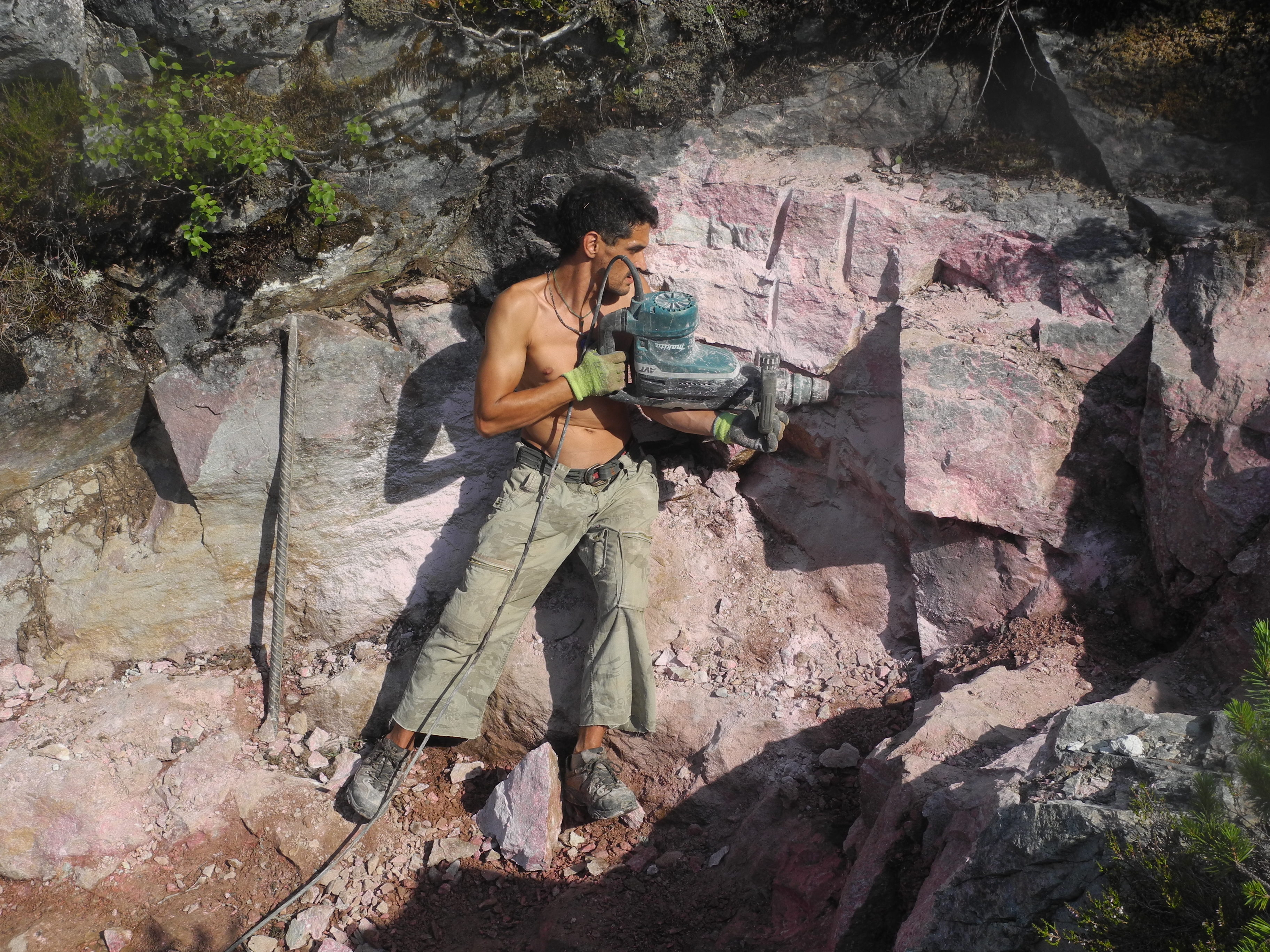 Thulite Point Pendant w/ Silver Bail - 1 pc Thulite Point Pendant w/ Silver Bail - 1 pc