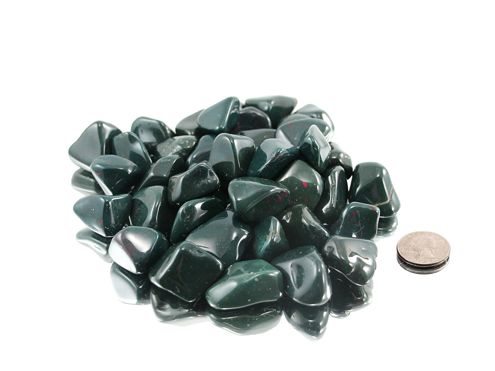 Heliotrope Tumbled Stones - 1 lb