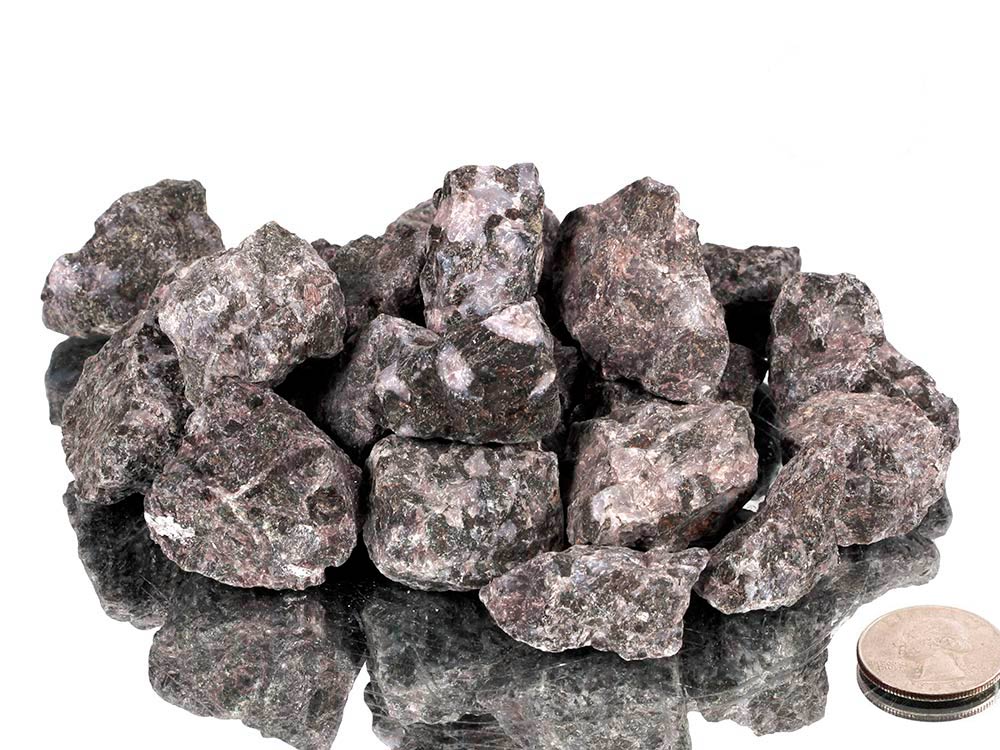 Indigo Gabbro small rough stones - 1lb