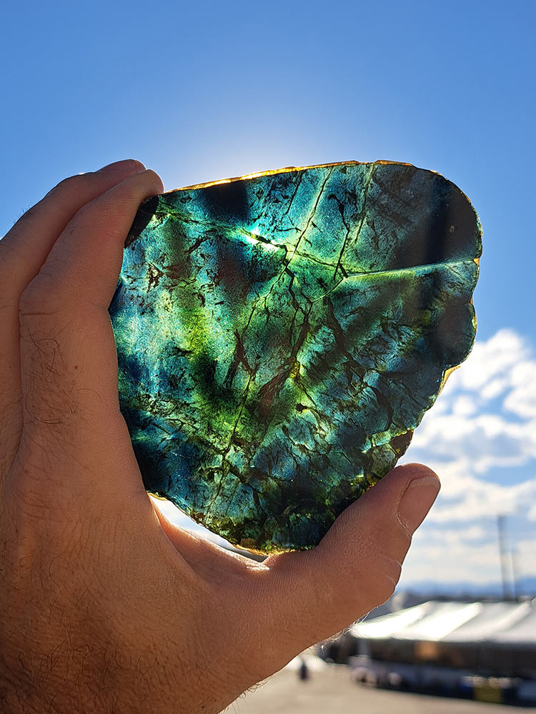 Polychrome Liddicoatite Tourmaline Slice Polychrome Liddicoatite Tourmaline Slice
