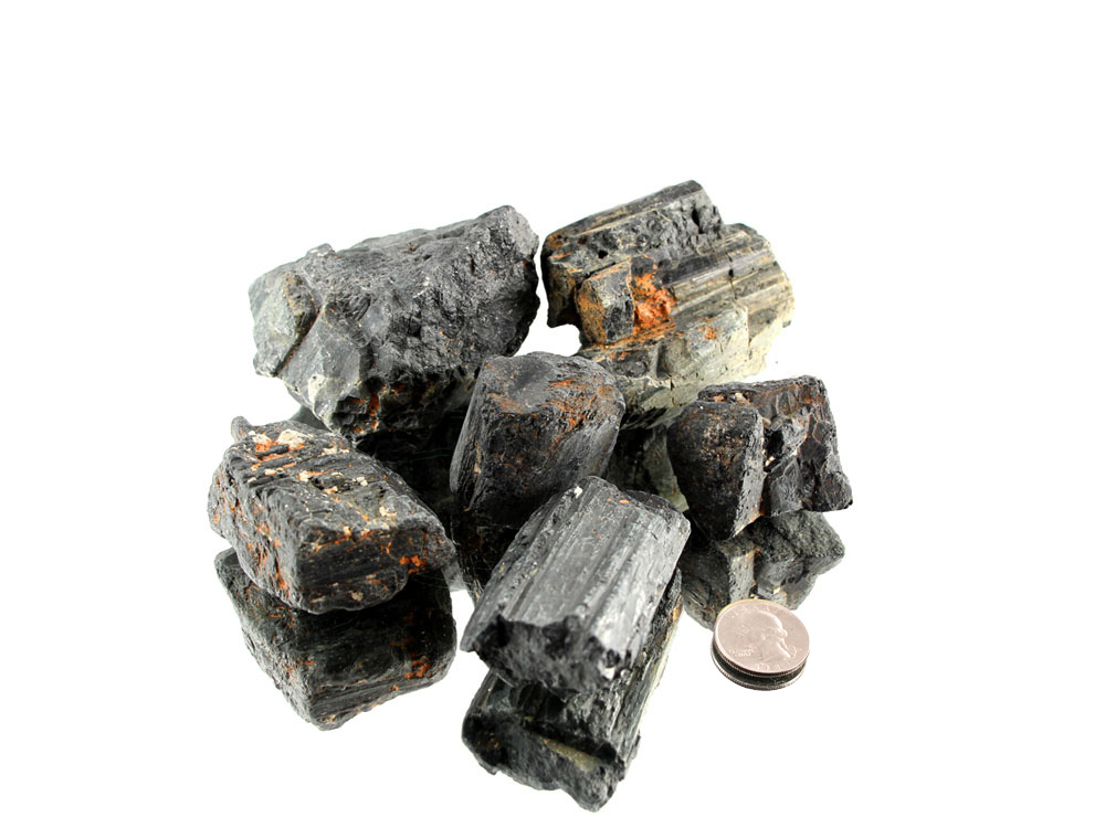 Black Tourmaline Large Rough Stones - 1 lb