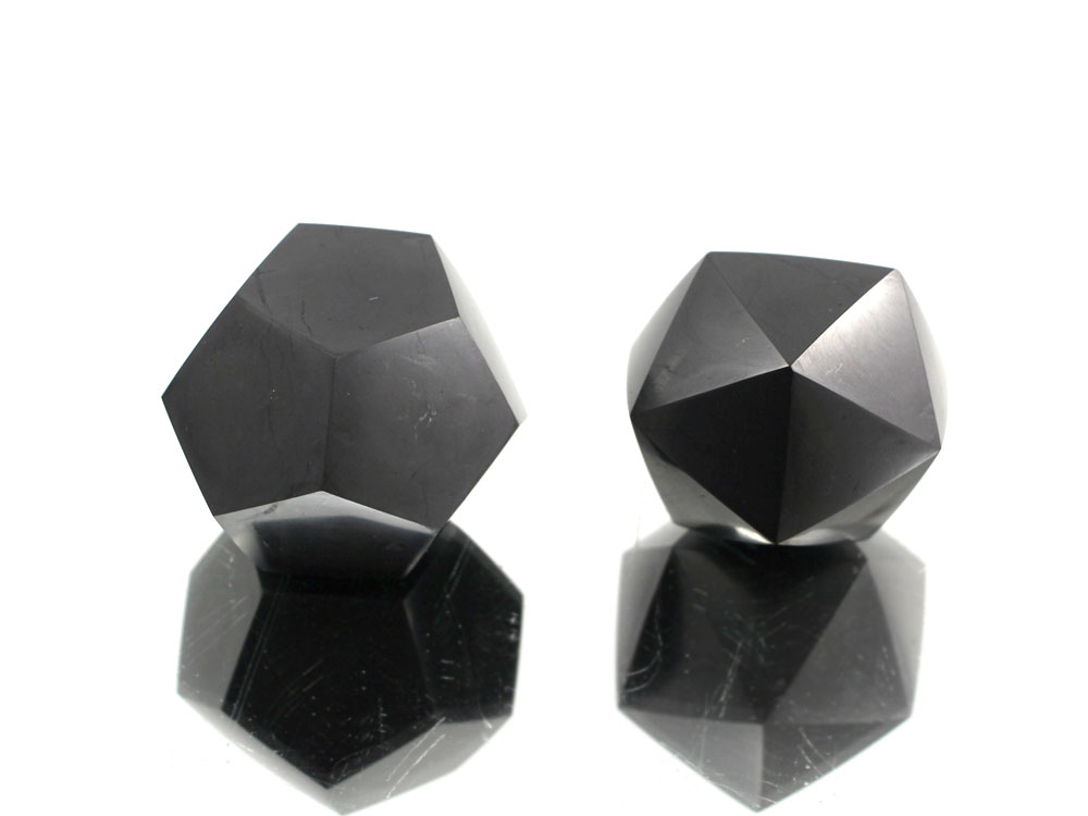 Platonic Solids Set Shungite - 1 set Platonic Solids Set Shungite - 1 set