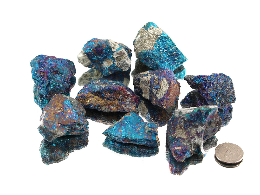 Chalcopyrite (Peacock Ore) Rough Stones - 1 lb