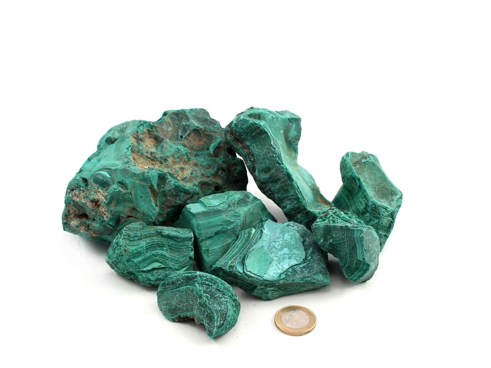 Malachite Rough Stones - 1 lb