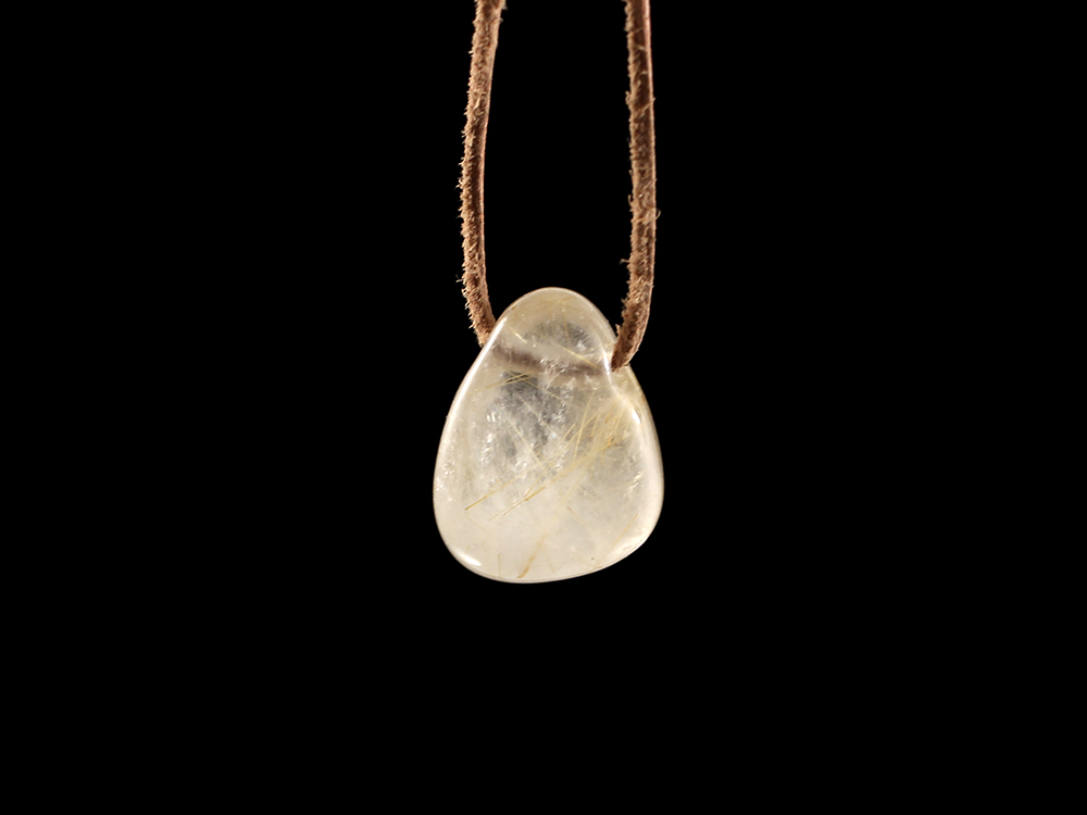 Rutilated Quartz Drop Bead Pendant Rutilated Quartz Drop Bead Pendant