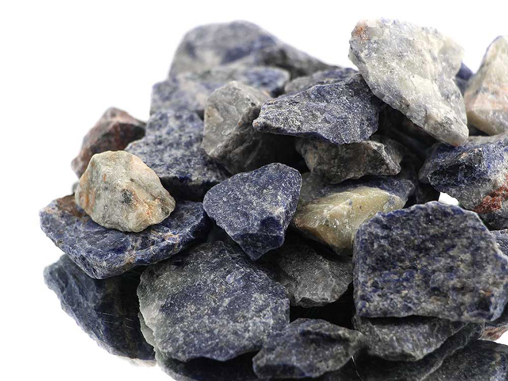 Sodalite Small Rough Stones - 1 lb Sodalite Small Rough Stones - 1 lb