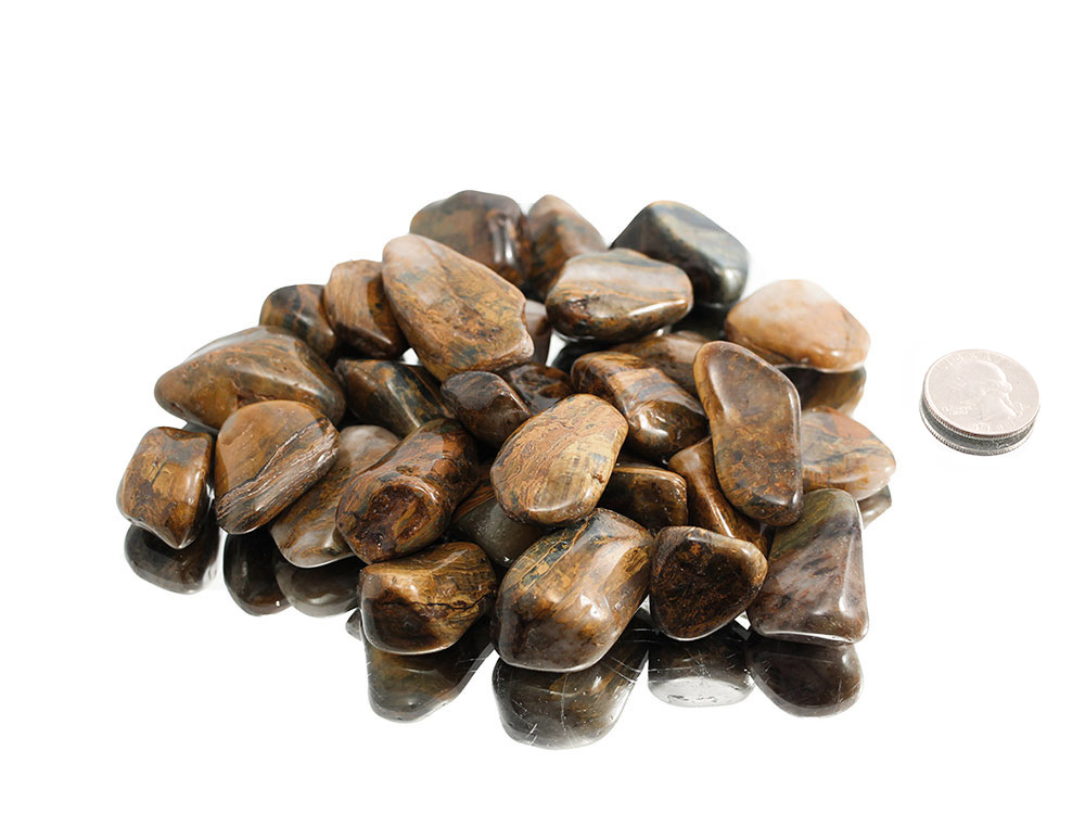 Nellite/Lion Skin Tumbled Stones - 1lb