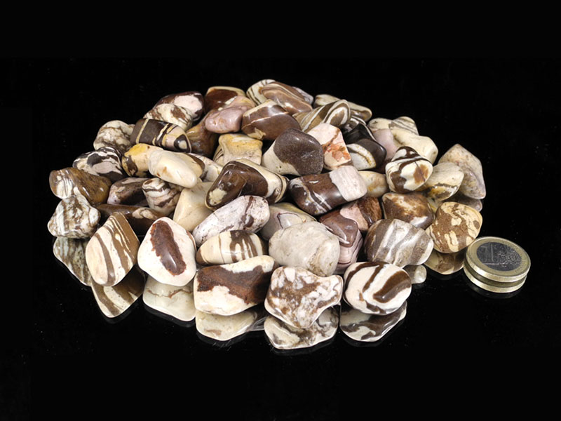 Zebra/Cappuccino Jasper Tumbled Stones - 1 lb
