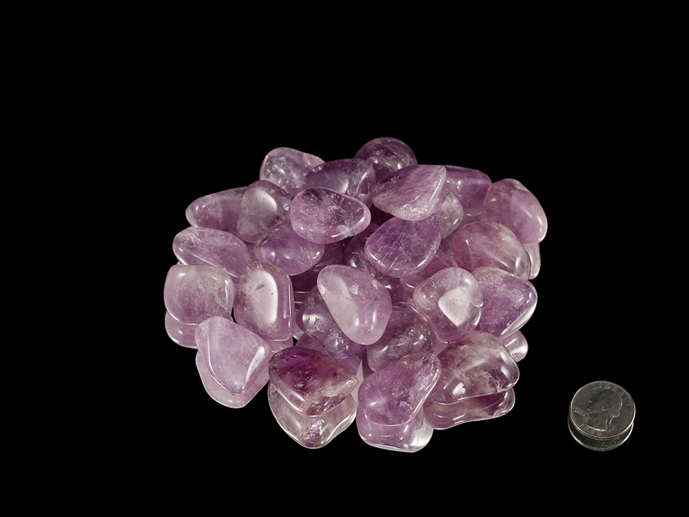 Amethyst Tumbled Stones B Grade - 1 lb Amethyst Tumbled Stones B Grade - 1 lb