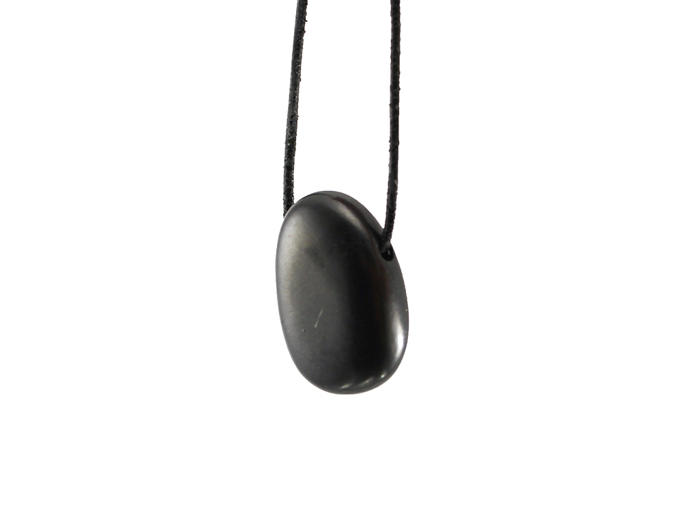 Shungite Drop Bead Pendant - 1 pc Shungite Drop Bead Pendant - 1 pc