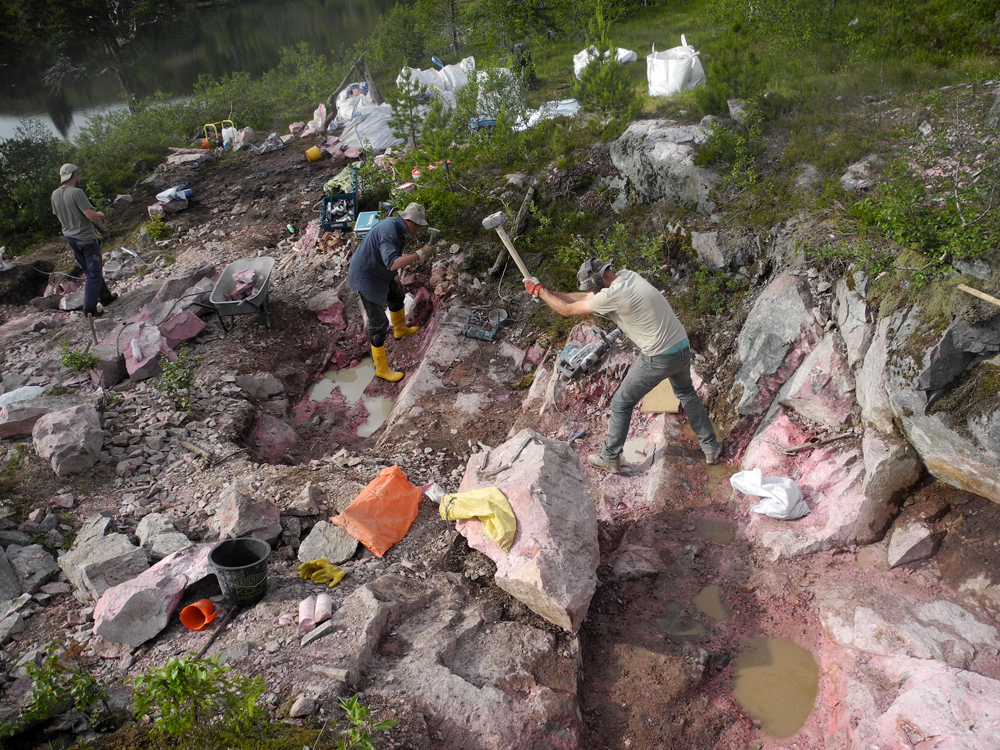 Thulite Bead Strand Oval - 1 pc Thulite Bead Strand Oval - 1 pc