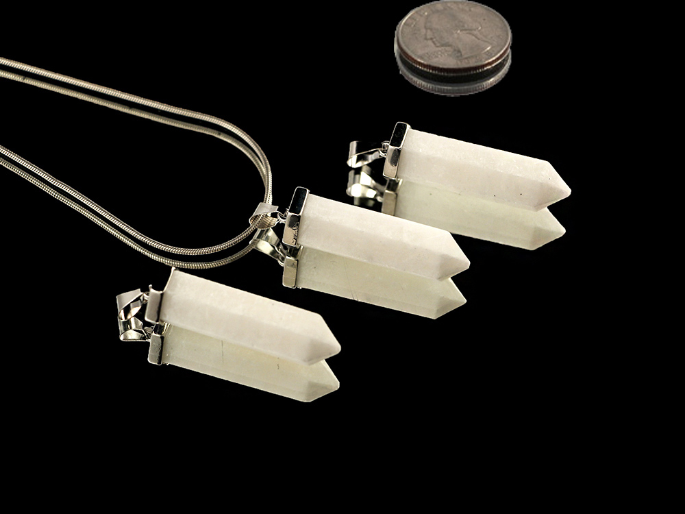 Barite Point Pendant w/ Silver Bail - 1 pc