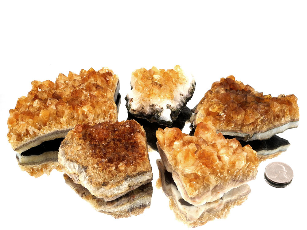 Citrine Druzy Clusters A-Grade - 1 lb