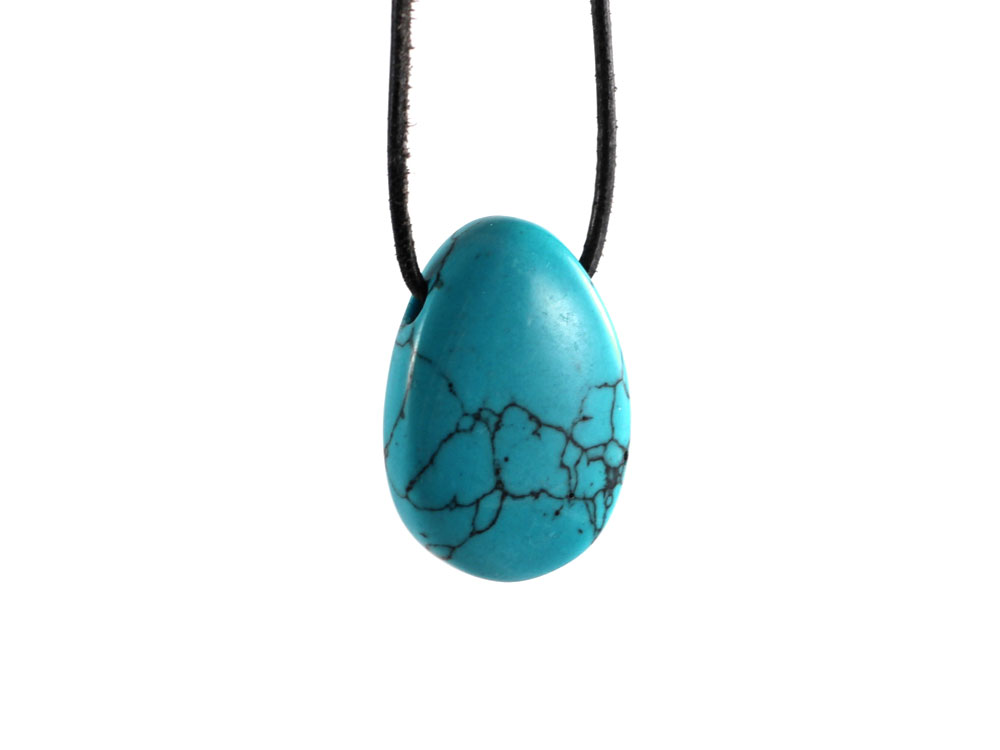 Turquoise (rec.) Drop Bead Pendant Turquoise (rec.) Drop Bead Pendant