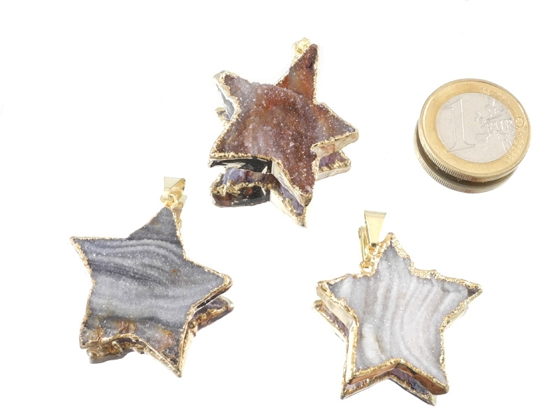Star Druzy Pendant - 1 pc