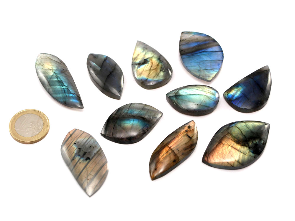 AA Labradorite Cabochons - 10 pcs