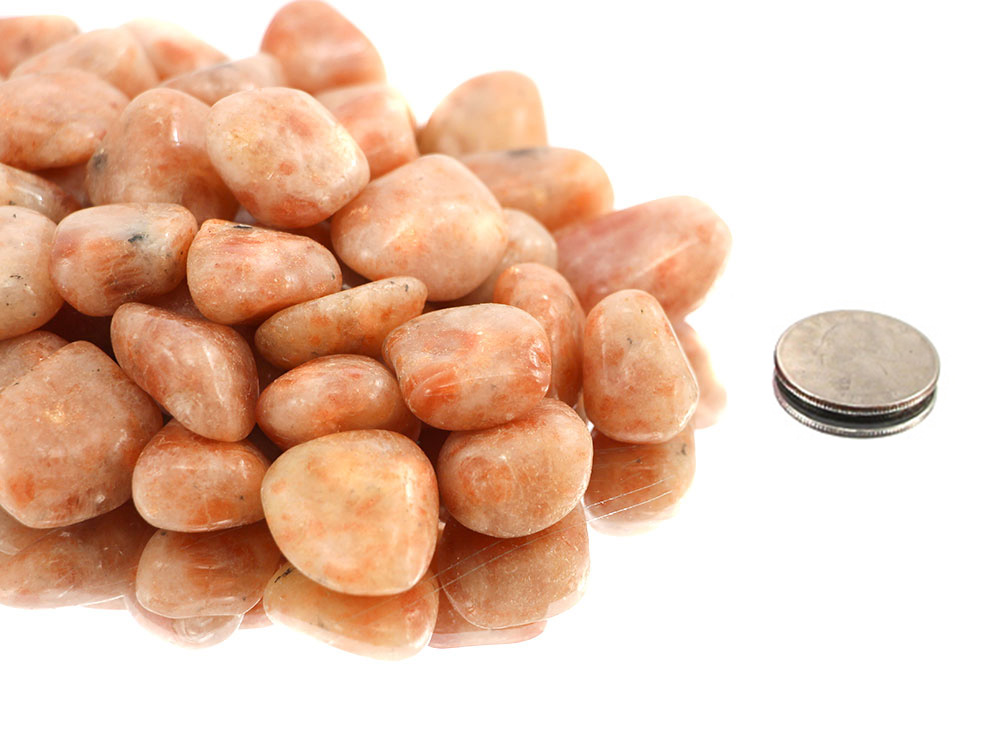 Sunstone Tumbled Stones - 1 lb Sunstone Tumbled Stones - 1 lb