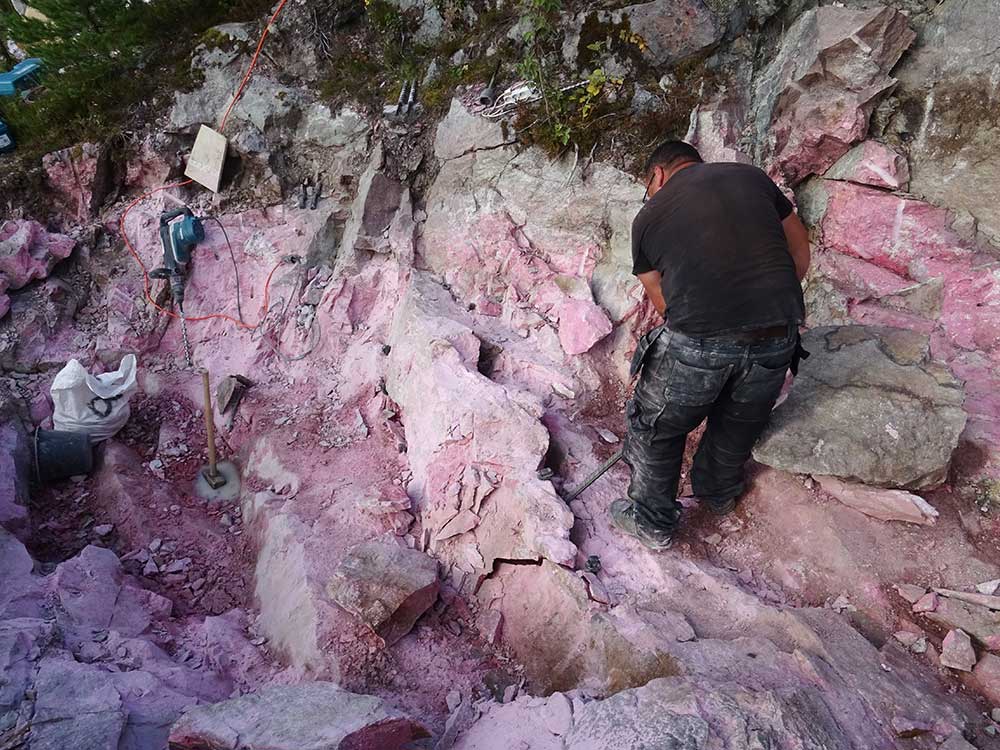 Thulite Tumbled Stones - 1 lb Thulite Tumbled Stones - 1 lb