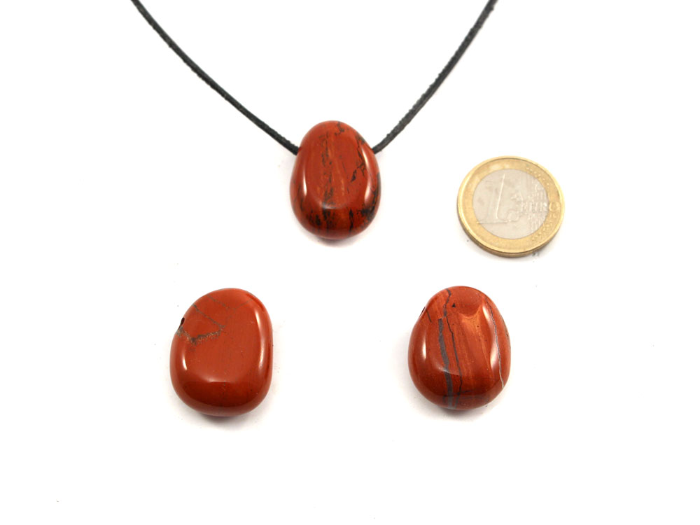 Red Jasper Drop Bead Pendant