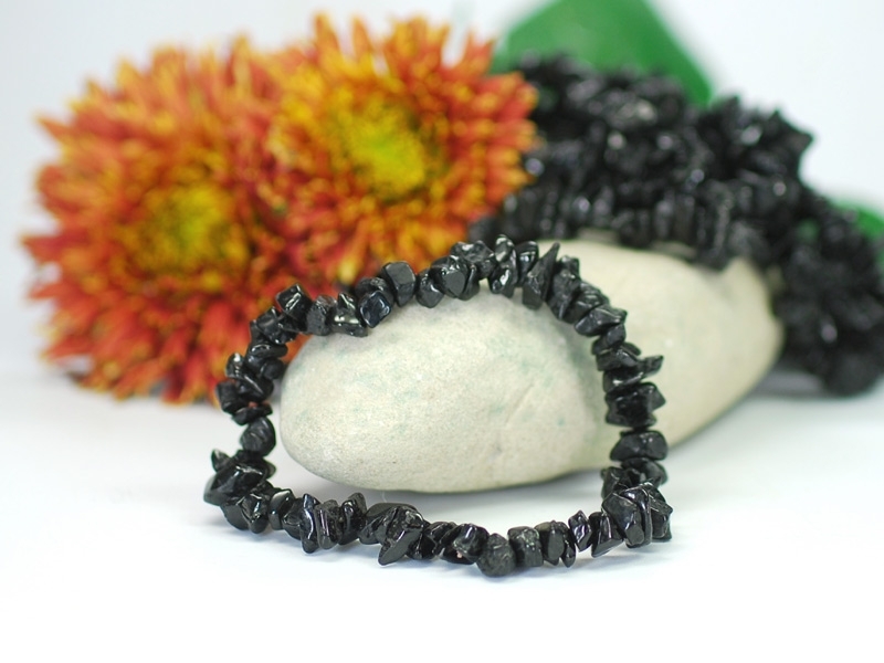 Black Tourmaline Chip Bracelet - 1 pc