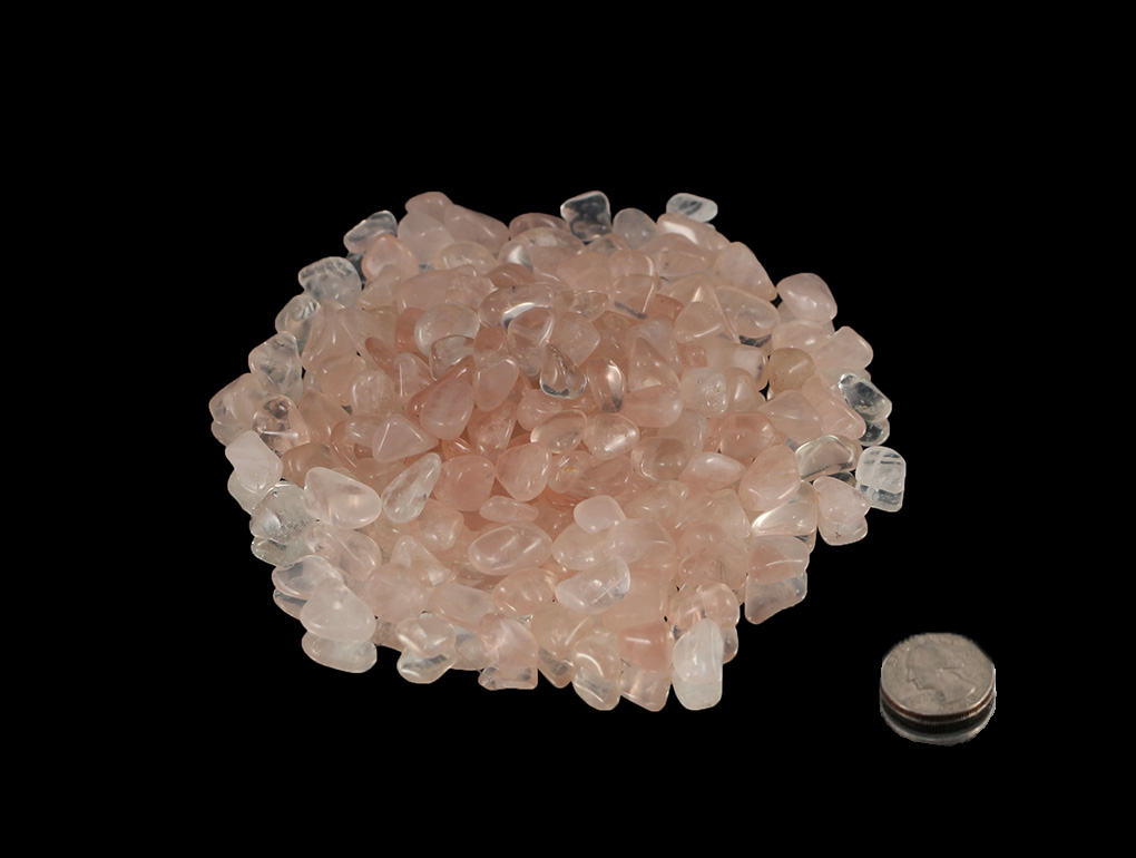 Rose Quartz Tumbled Stones Mini - 1 lb