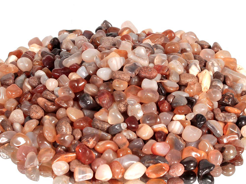 Agate tumbled stones mini natural - 1lb Agate tumbled stones mini natural - 1lb