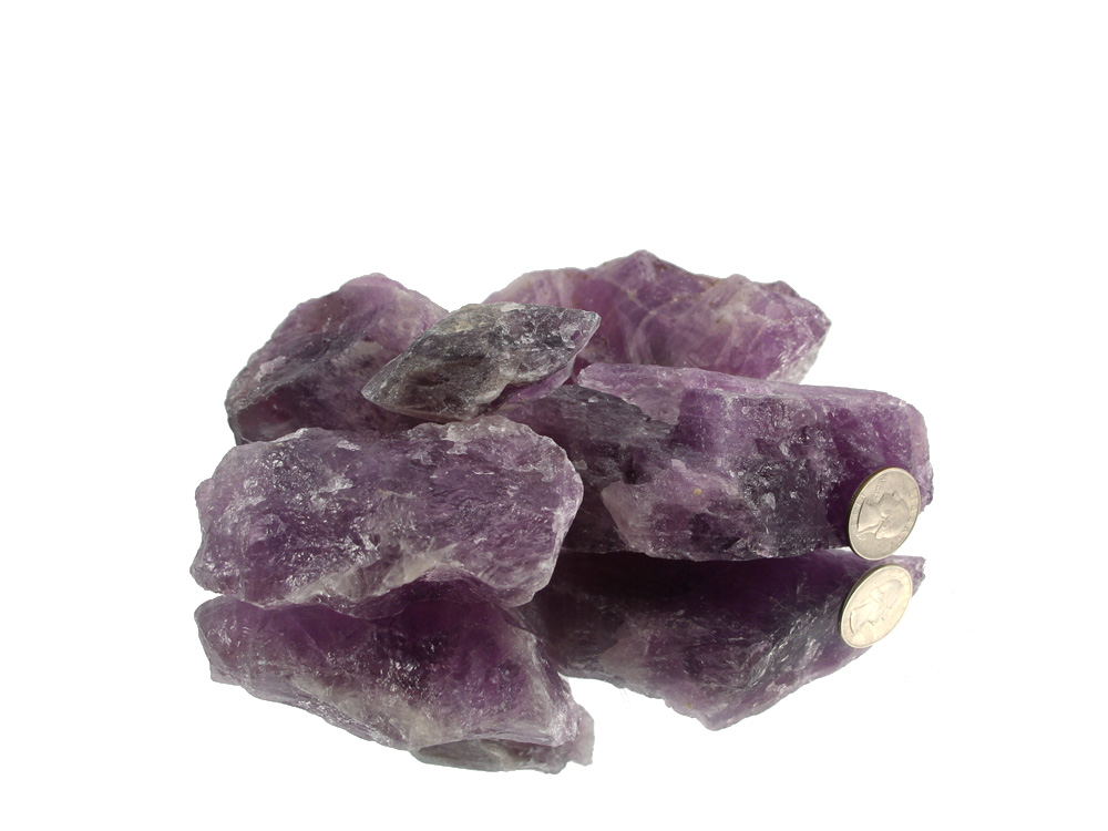 Amethyst Translucent Rough Stones - 1 lb Amethyst Translucent Rough Stones - 1 lb