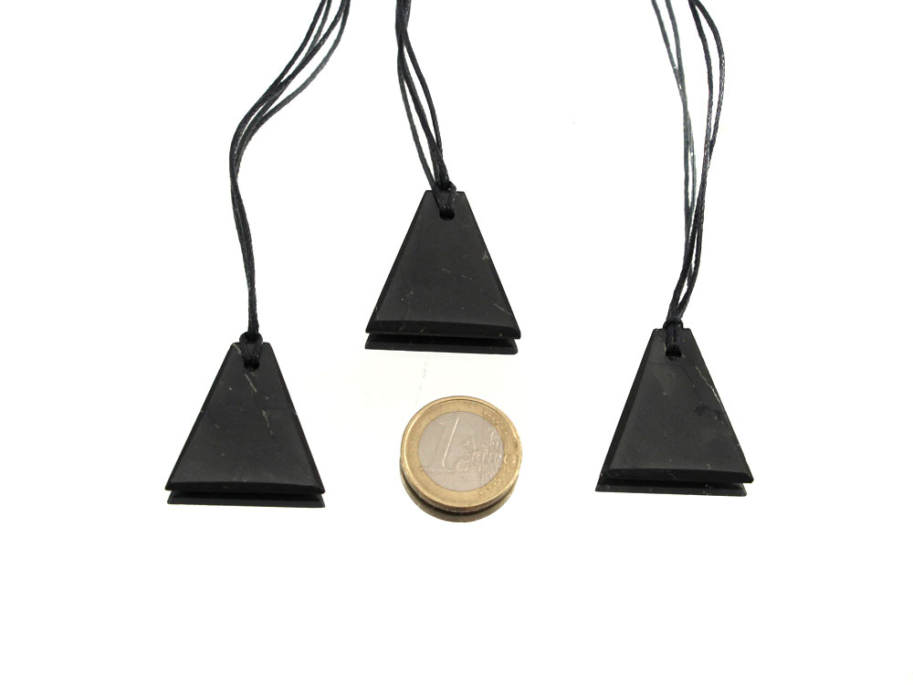 Shungite Triangle Jewelry Pendant - 1 pc