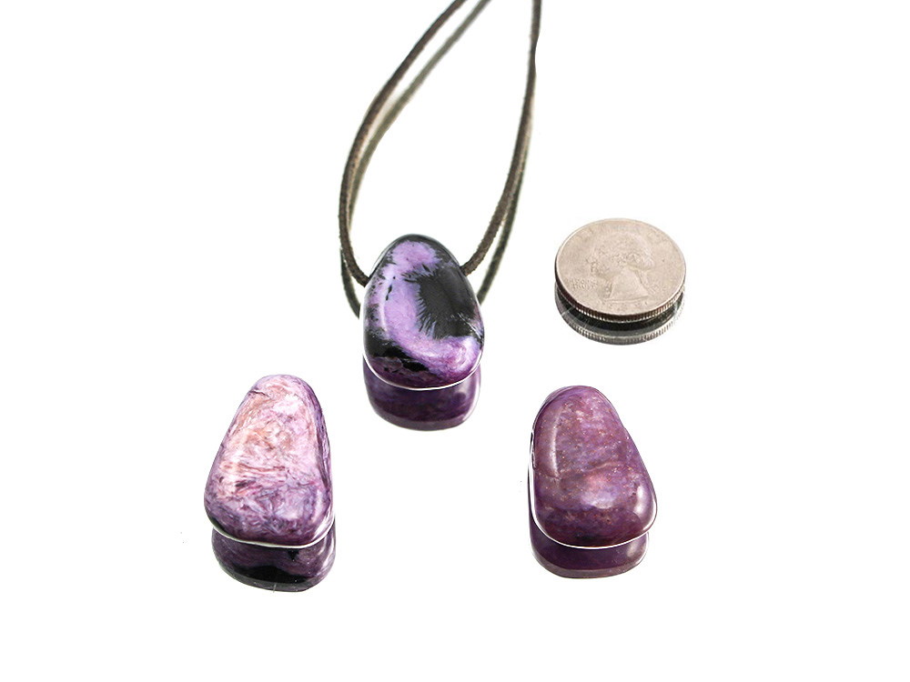 Charoite Drop Bead Pendant Charoite Drop Bead Pendant