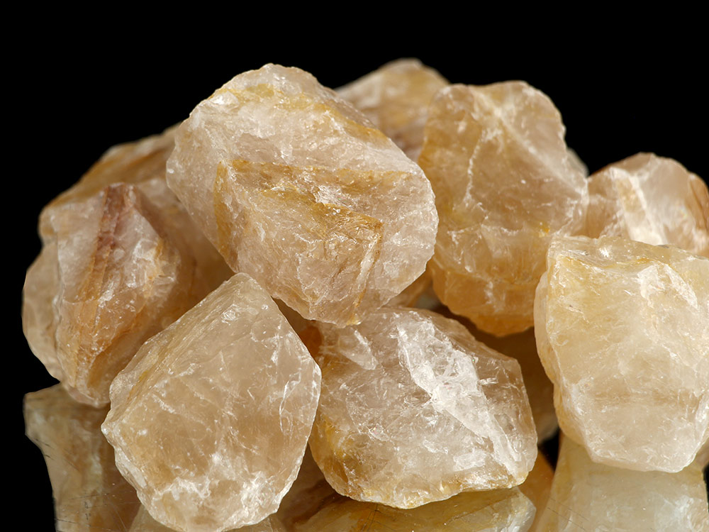 Golden Quartz Rough Stones Small - 1lb Golden Quartz Rough Stones Small - 1lb