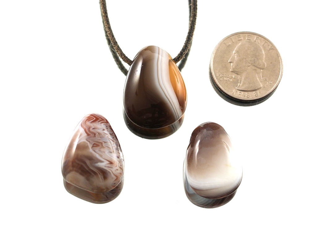 Botswana Agate Drop Bead Pendant Botswana Agate Drop Bead Pendant