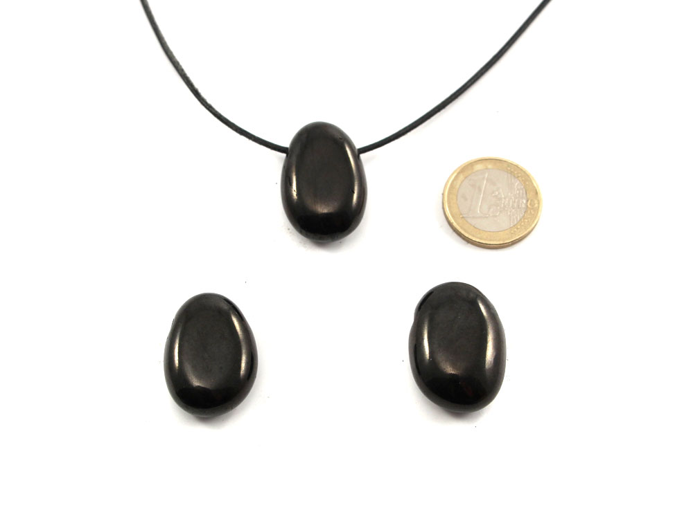 Jet Drop Bead Pendant