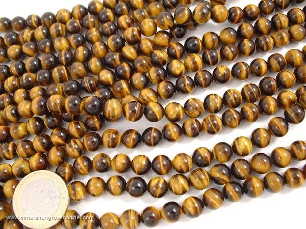 Tiger Eye Bead Strand 8 mm - 1 pc