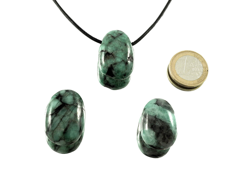 Emerald Drop Bead Pendant