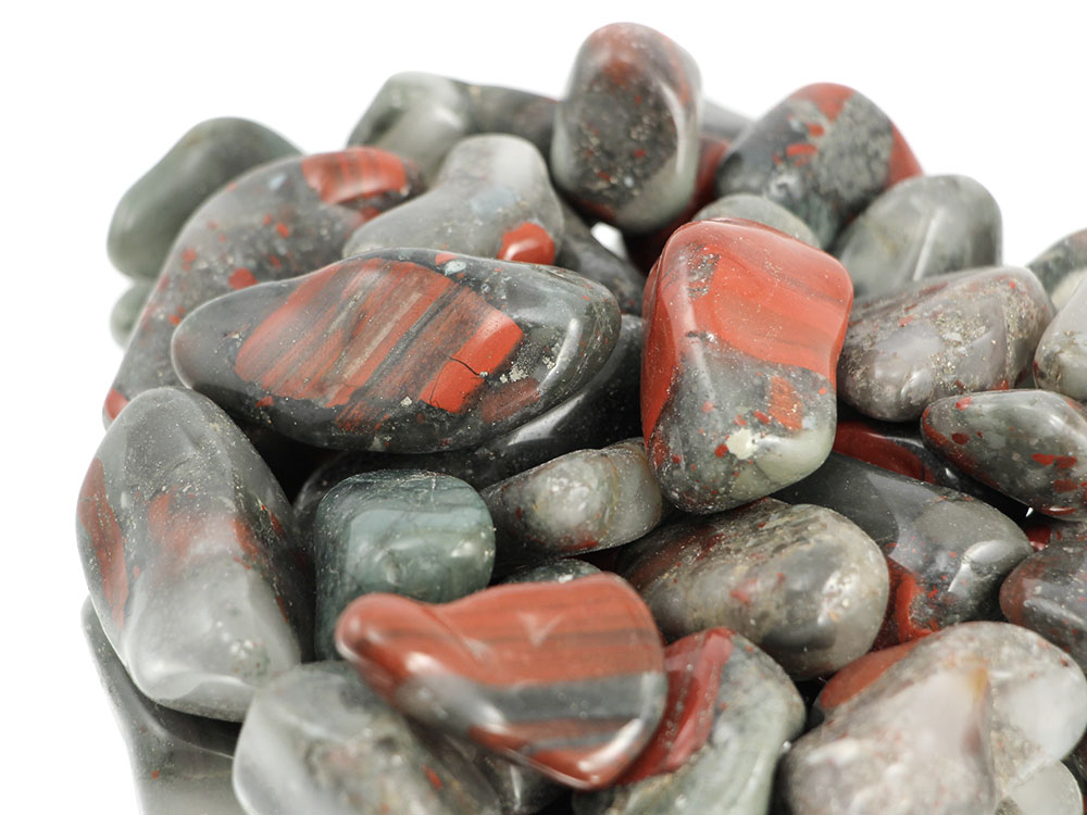 Sephtonite (Bloodstone) Tumbled Stones - 1 lb Sephtonite (Bloodstone) Tumbled Stones - 1 lb