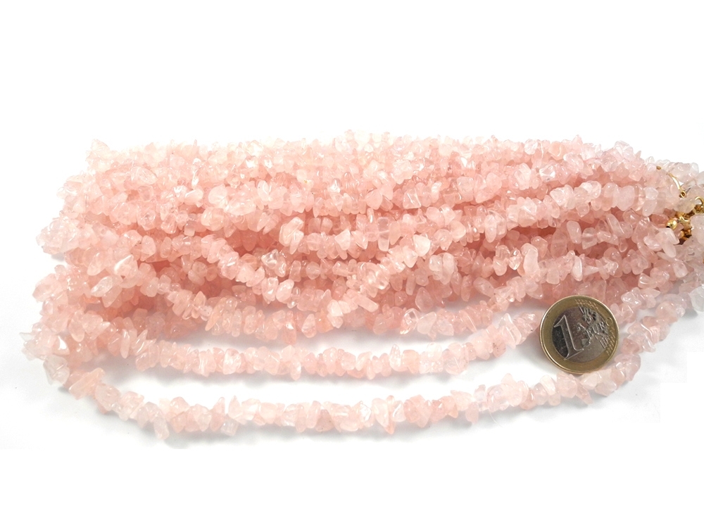 Rose Quartz Chip Bead Necklace