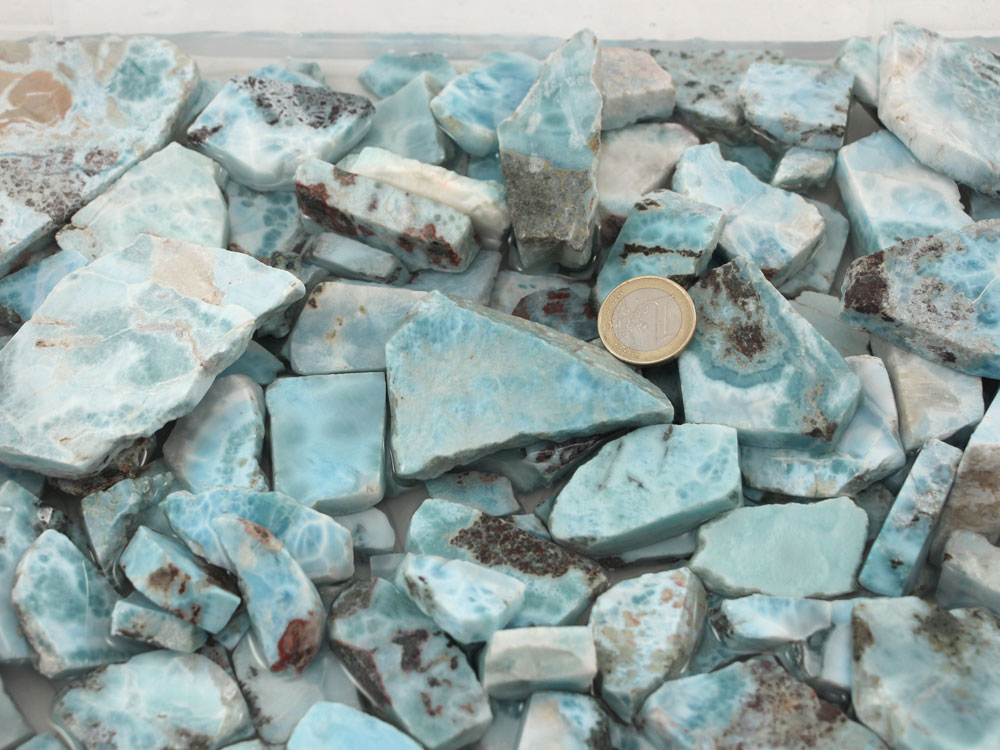 Larimar Rough Slabs - 4 oz Larimar Rough Slabs - 4 oz