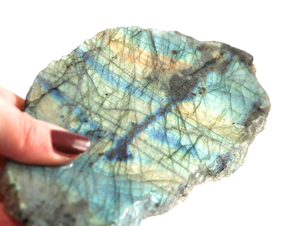 Labradorite Slabs (cut, not polished) A-Grade - 1 lb Labradorite Slabs (cut, not polished) A-Grade - 1 lb