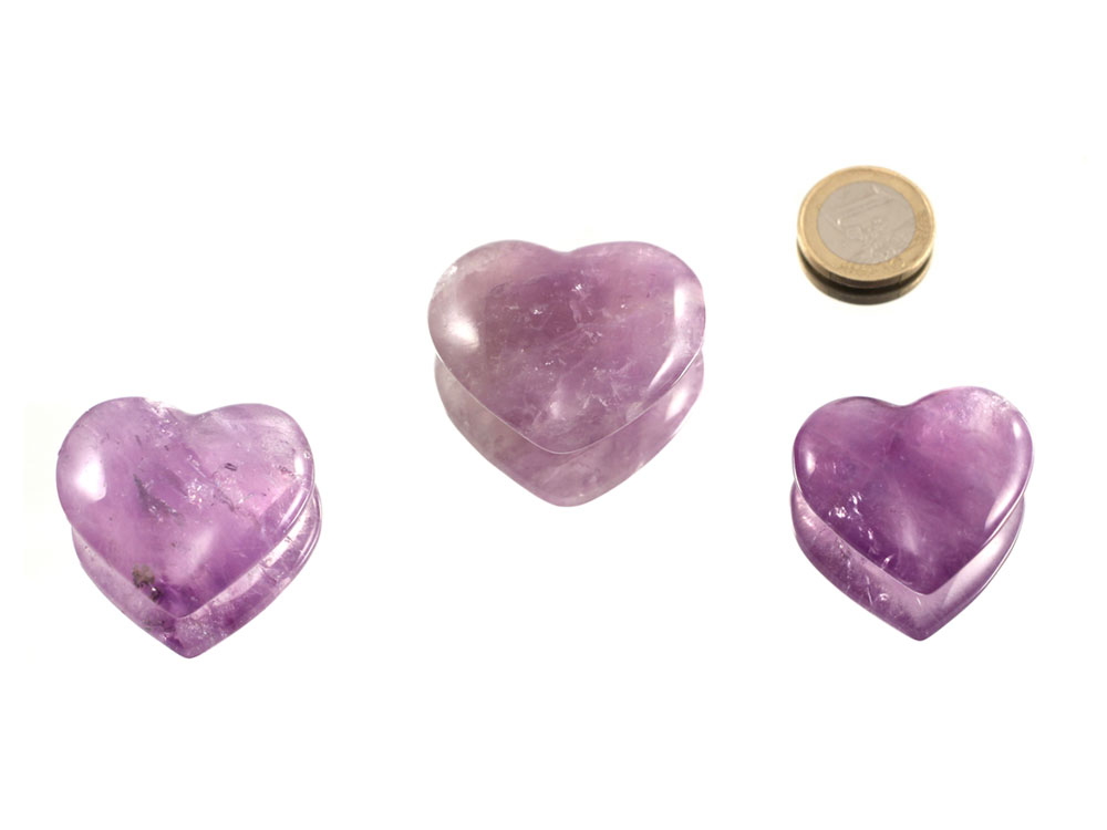 Amethyst Small Heart - 1 pc
