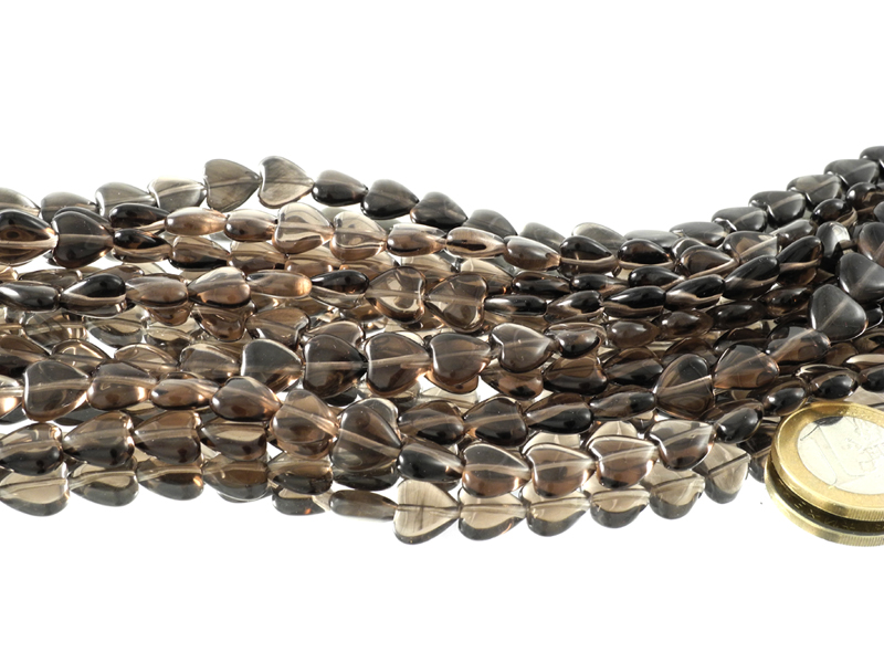 Midnight Lace Obsidian Bead Strand 'Heart Small'