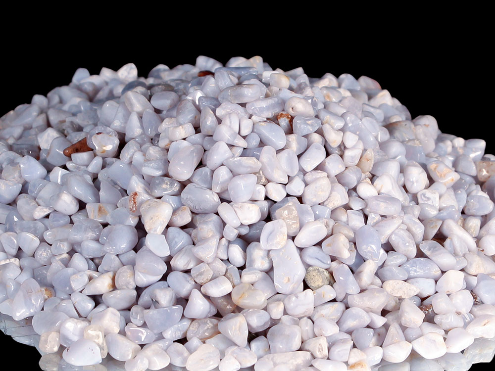 Blue Lace Agate Tumbled Stones micro - 1 lb Blue Lace Agate Tumbled Stones micro - 1 lb