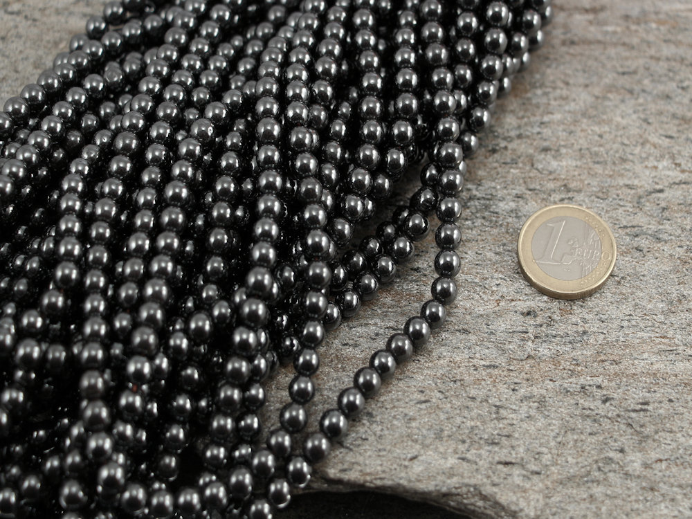 Hematite Bead Strand 5 mm - 1 pc Hematite Bead Strand 5 mm - 1 pc
