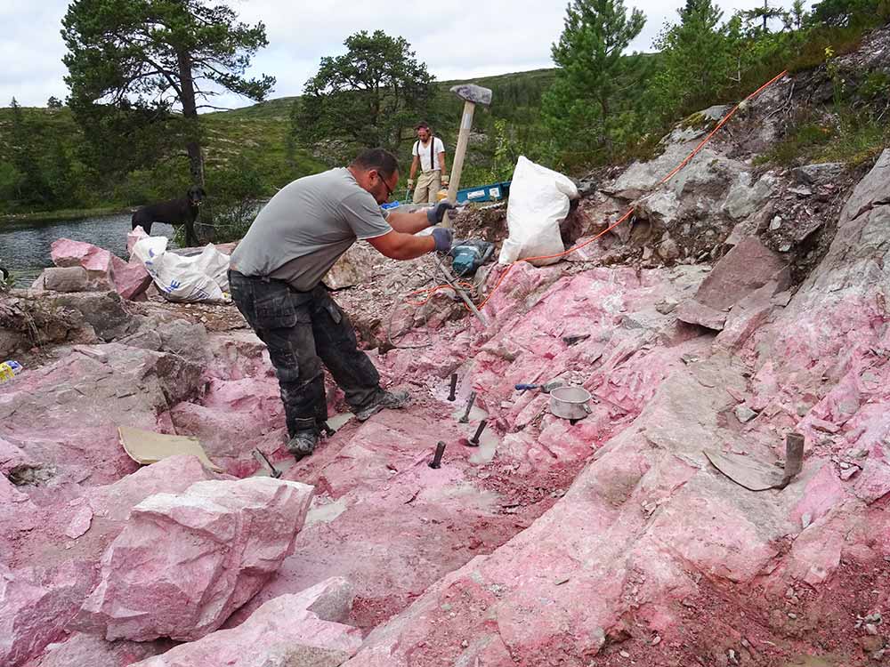 Thulite Raw Stones Chips - 1 lb Thulite Raw Stones Chips - 1 lb