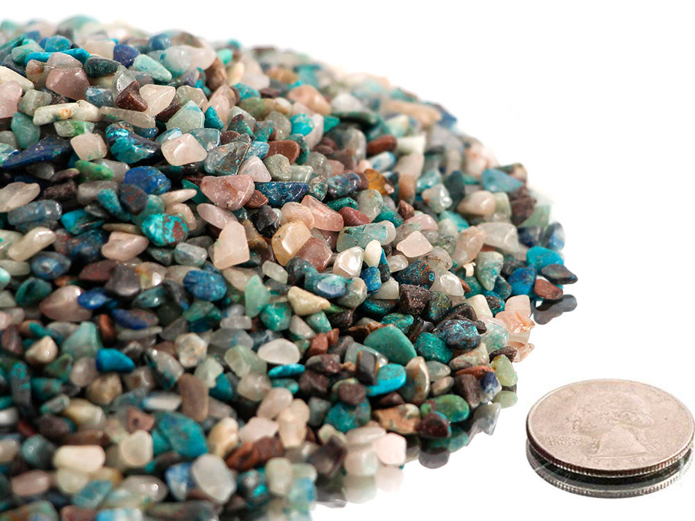 Chrysocolla Tumbled Stones Micro - 1 lb Chrysocolla Tumbled Stones Micro - 1 lb