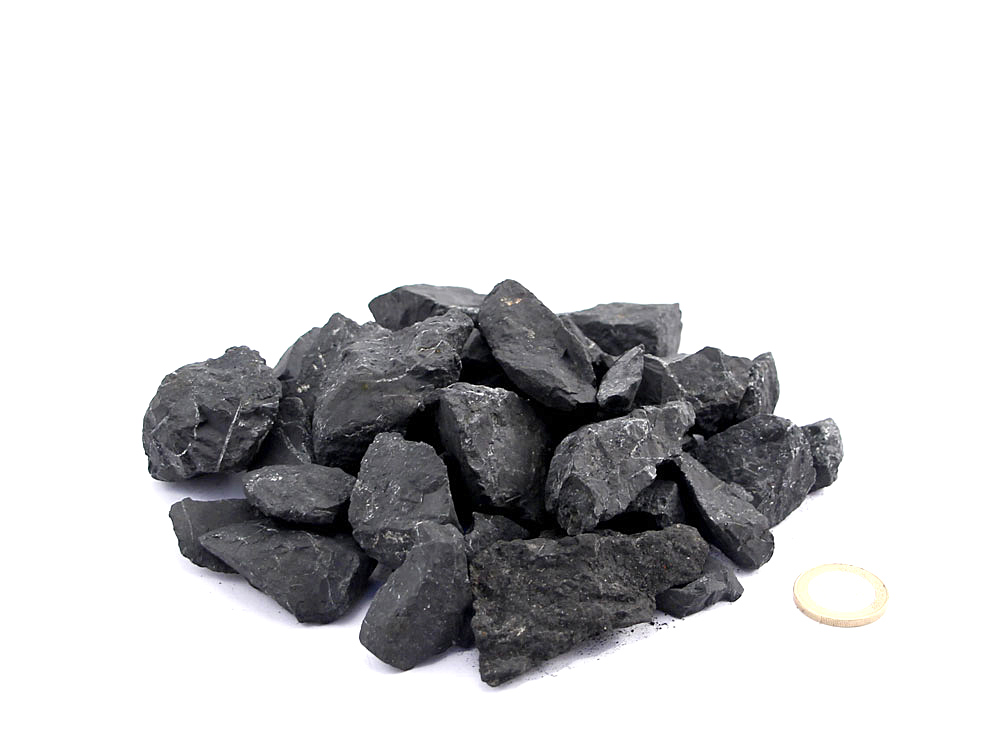 Shungite Small Rough Stones 1-2 in - 1 lb