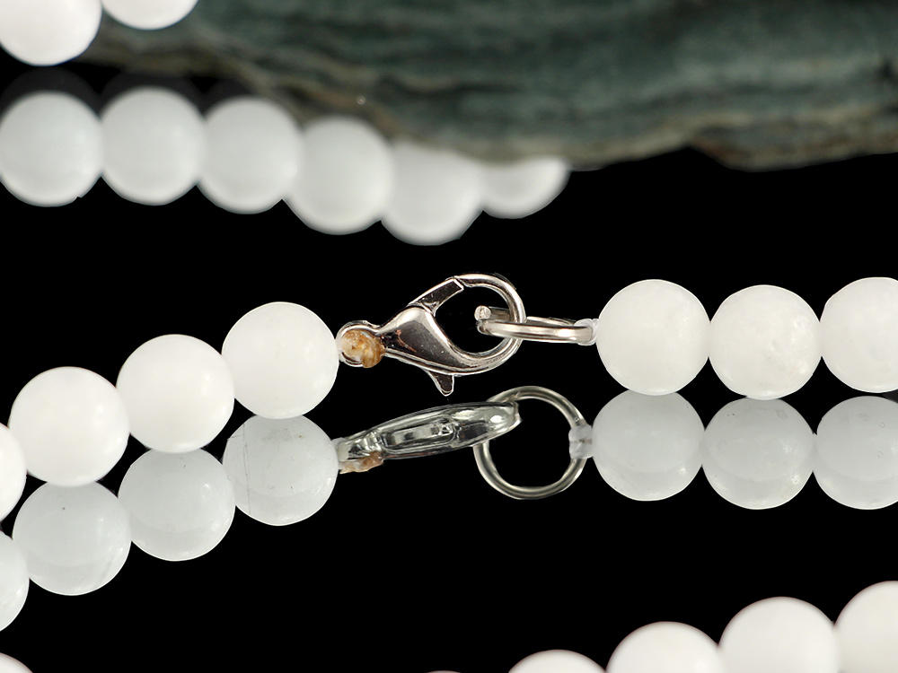 Barite Round Bead Necklace 19 in - 1 pc Barite Round Bead Necklace 19 in - 1 pc