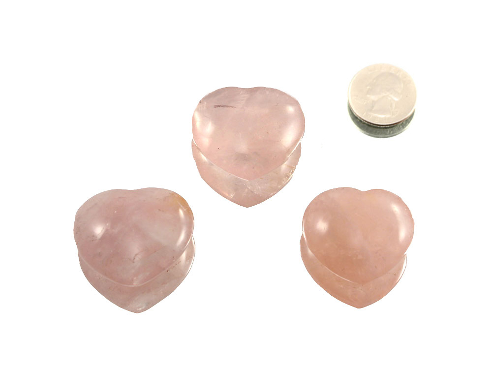 Rose Quartz Heart - 1 pc