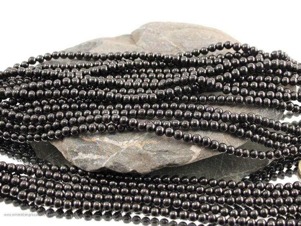 Shungite Bead Strand 6 mm - 1 pc Shungite Bead Strand 6 mm - 1 pc