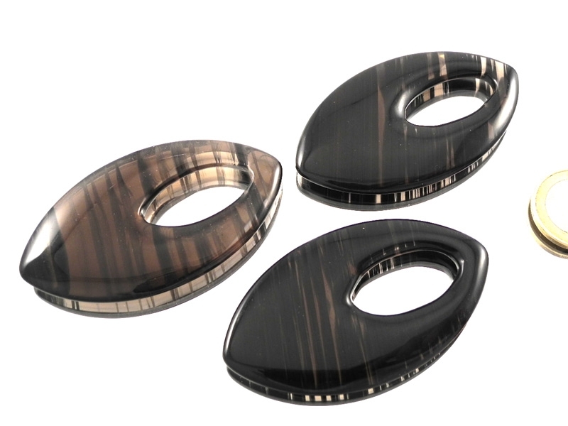 Midnight Lace Obsidian Pendant 'Marquise' Midnight Lace Obsidian Pendant 'Marquise'